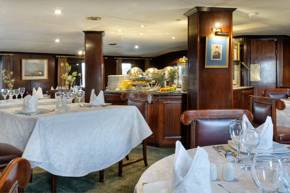 Restaurant aboard the Steam Ship Karim Nile Cruise Nile cruise